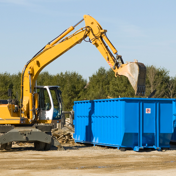 are there any restrictions on where a residential dumpster can be placed in Ackley